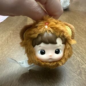 Cute Plush Lion Head Keychain